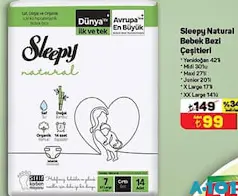 SLEEPY NATURAL BEBEK BEZİ ÇEŞİTLERİ SLEEPY NATURAL BEBEK BEZİ ÇEŞİTLERİ
